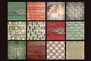 Vintage Christmas backgrounds, a Pattern Graphic by Paper Farms (Thumbnail 2 of 2)