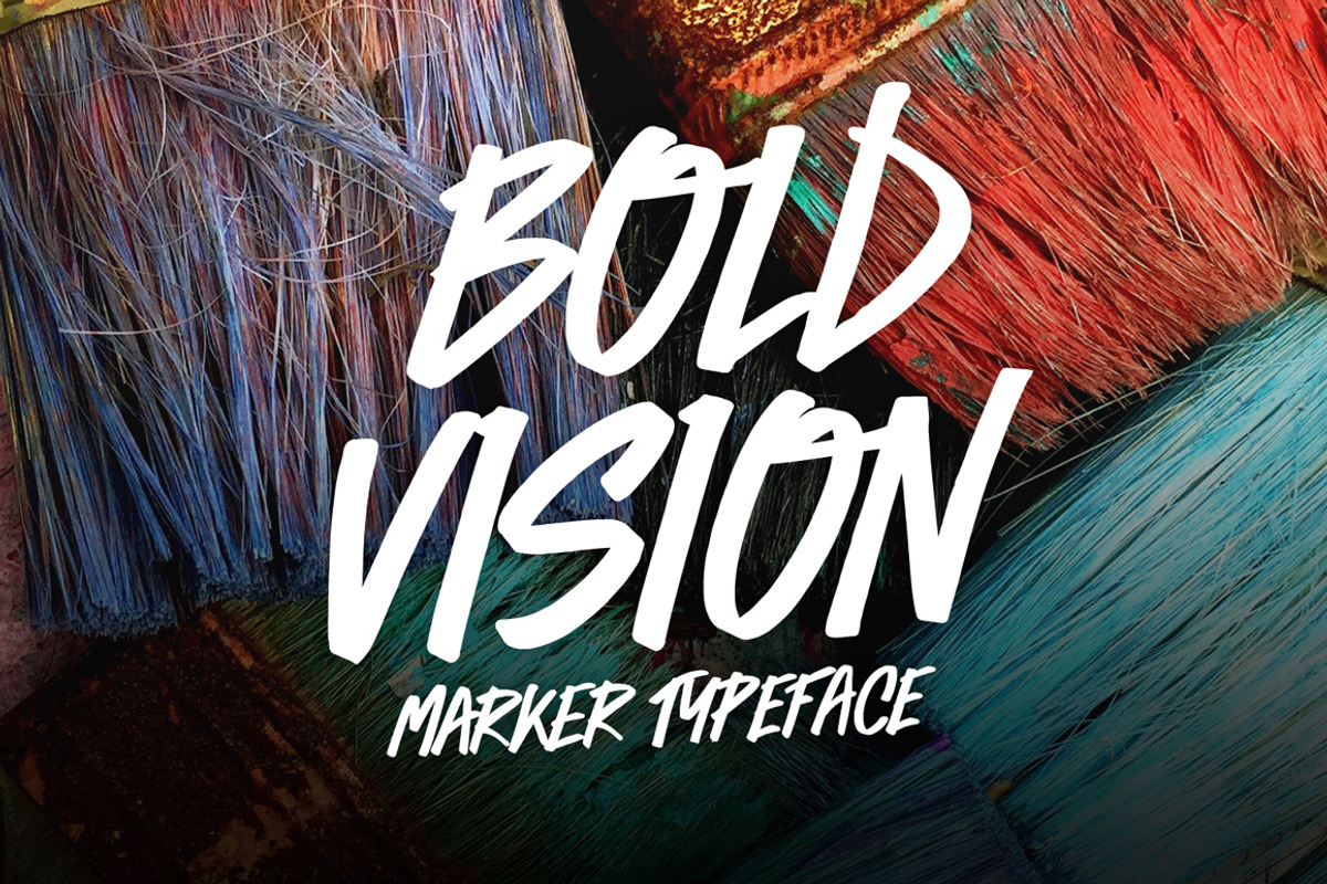 Bold Vision, a Script Font by Greg Nicholls (Photo 1 of 6)