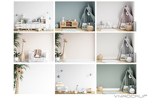 Kids Room Walls Bundle - 34 Mockups