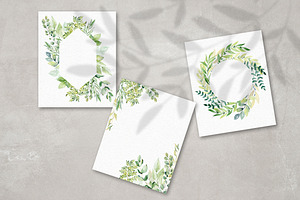 Watercolor Leaves Clipart.