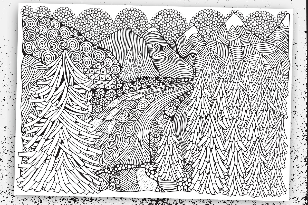 Black and white landscapes, a Texture Illustration by ImHope (Photo 4 of 15)