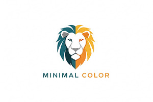 Minimal Color Lion