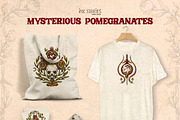 Mysterious Pomegranates Vintage Set, a Decorative Illustration by Ink Stories (Thumbnail 13 of 13)
