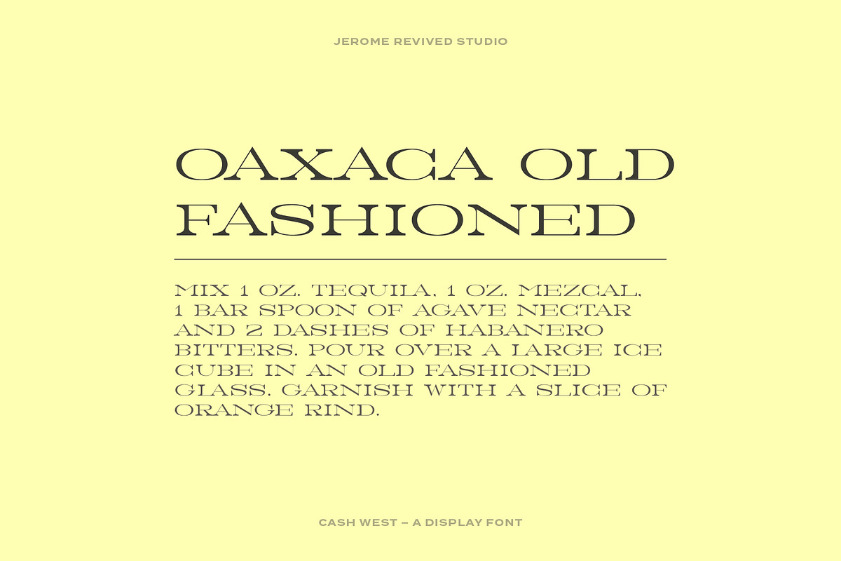 Cash West Display Font, a Serif Font by JeromeRevivedStudio (Photo 4 of 5)