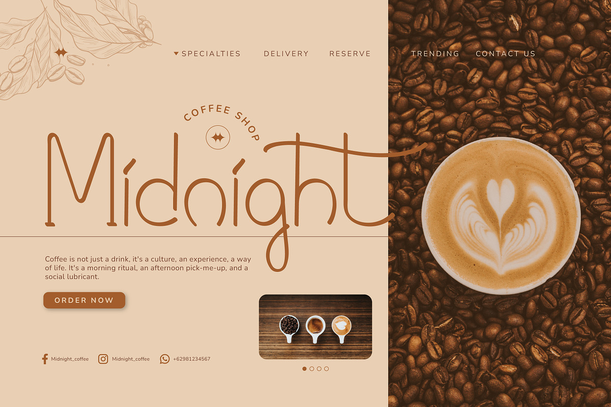 White Coffee Handwritten, a Handwritten Font by infernostudio3 (Photo 6 of 10)