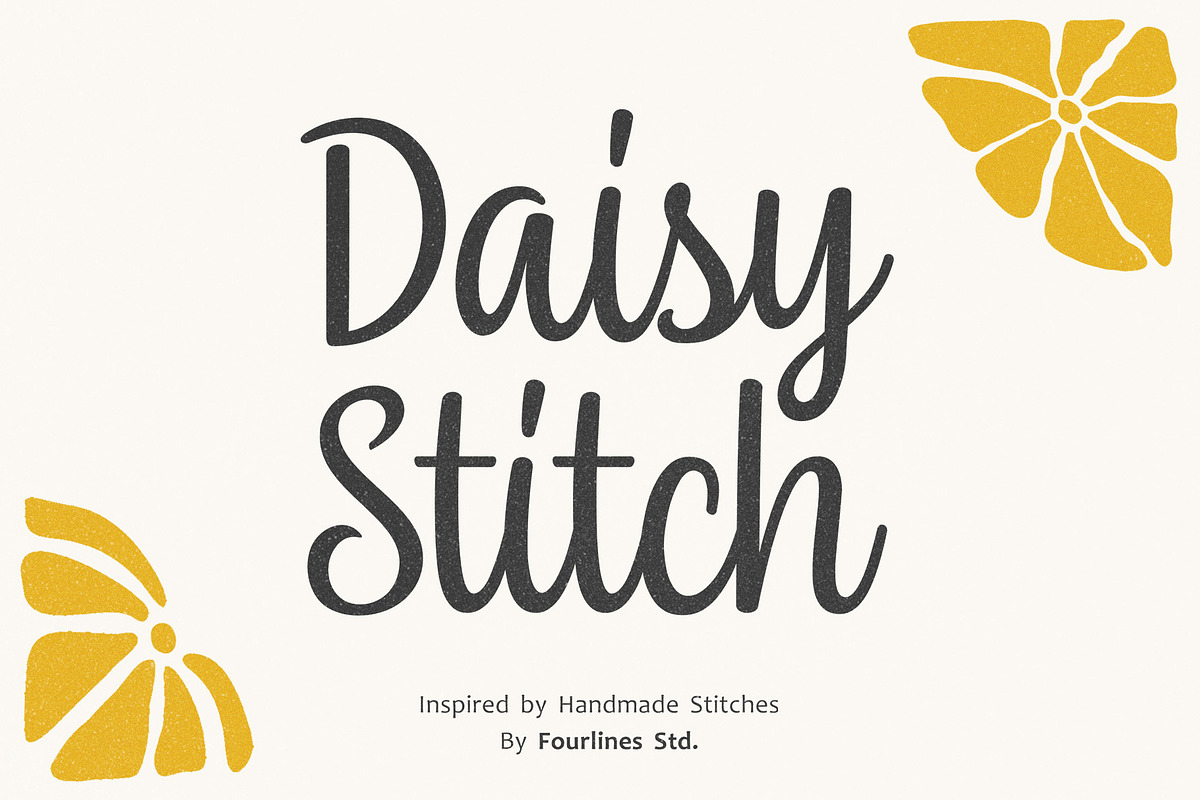 Daisy Stitch: A charming handwritten, a Handwritten Font by Four Lines Std. (Photo 1 of 9)