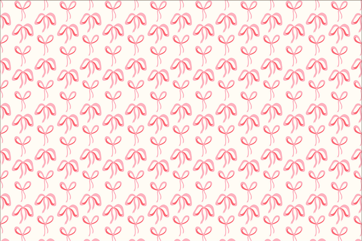Seamless pattern with hearts & bows, a Pattern Graphic by Tati_Kli (Photo 3 of 5)