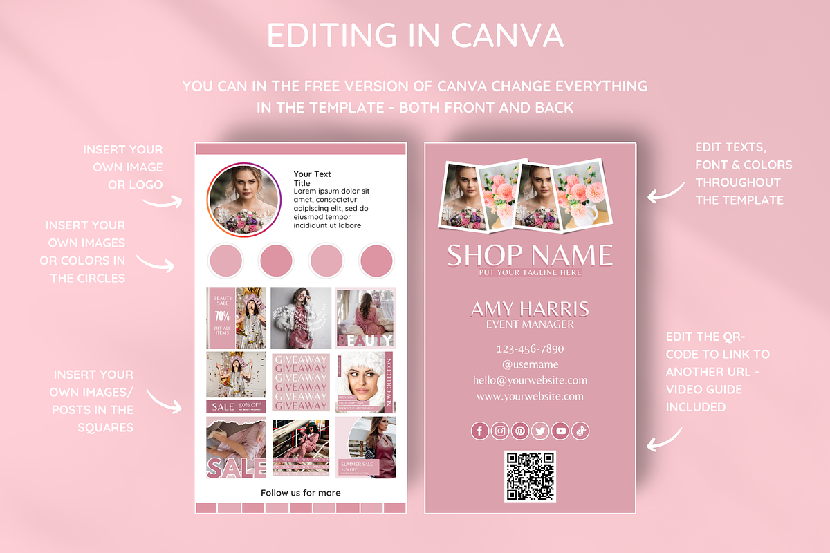 Business Card Template for Business, a Business Card Template by SunshineStudioBoutique (Photo 9 of 18)