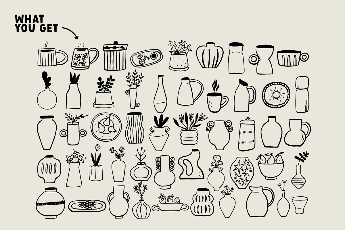 Sketch Pottery Ceramic, a Decorative Illustration by AnkaDrozd (Photo 3 of 6)
