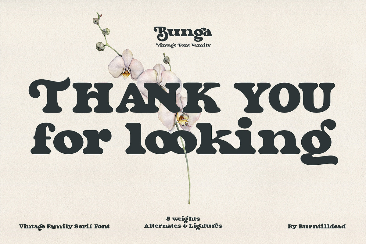 Bunga, a Serif Font by Burntilldead (Photo 14 of 14)