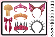 Procreate Hair Accessories brushes, a Brush Add-On by Revabrush (Thumbnail 4 of 6)