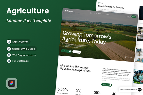Irrigence - Agriculture Landing Page preview 5