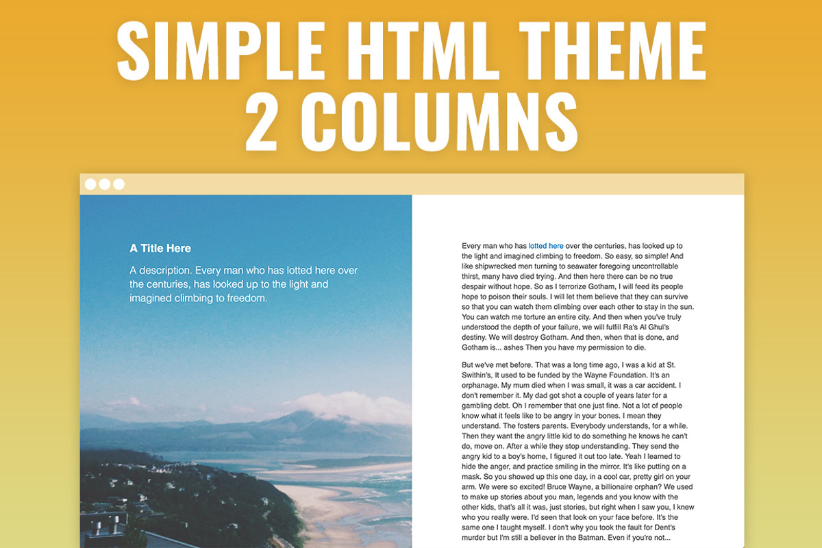 Fifty Fifty - Simple HTML Template, a HTML Template by ANDYPATH SHOP