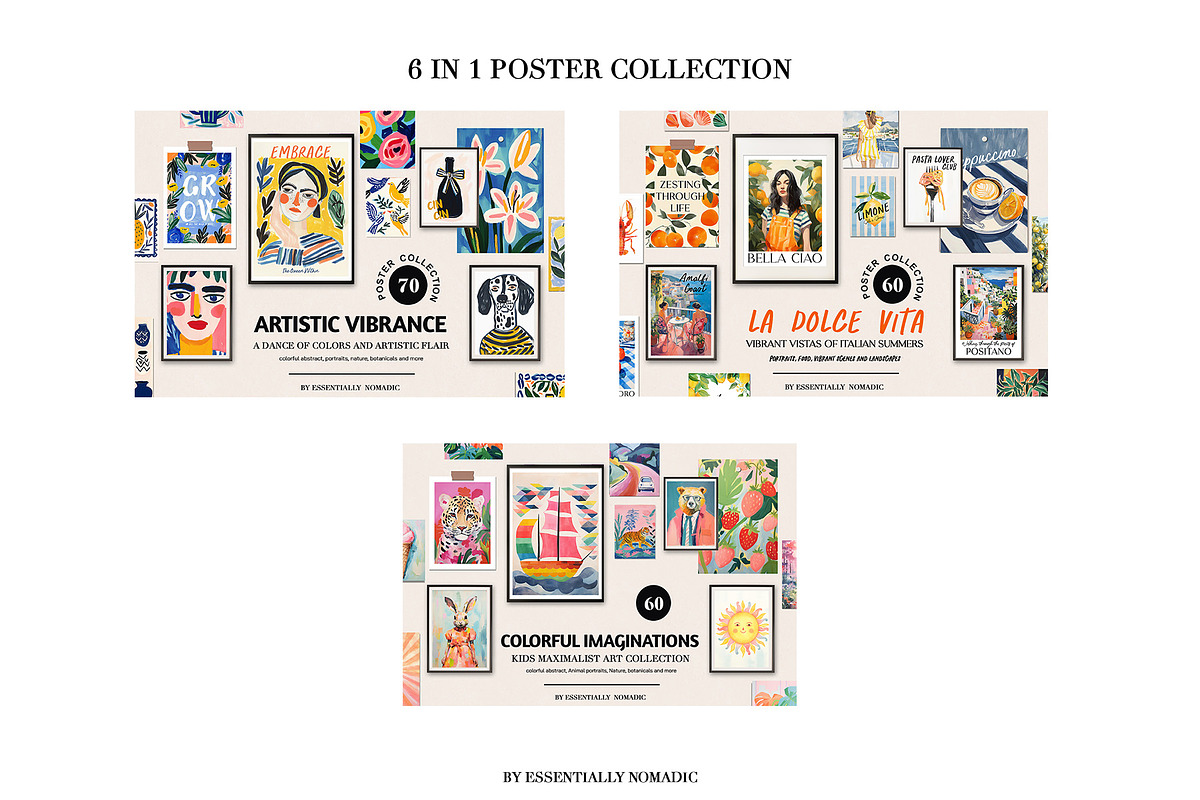 Eclectic Gallery Art - 6 in 1 Bundle, a Background Graphic by Essentially Nomadic (Photo 3 of 21)