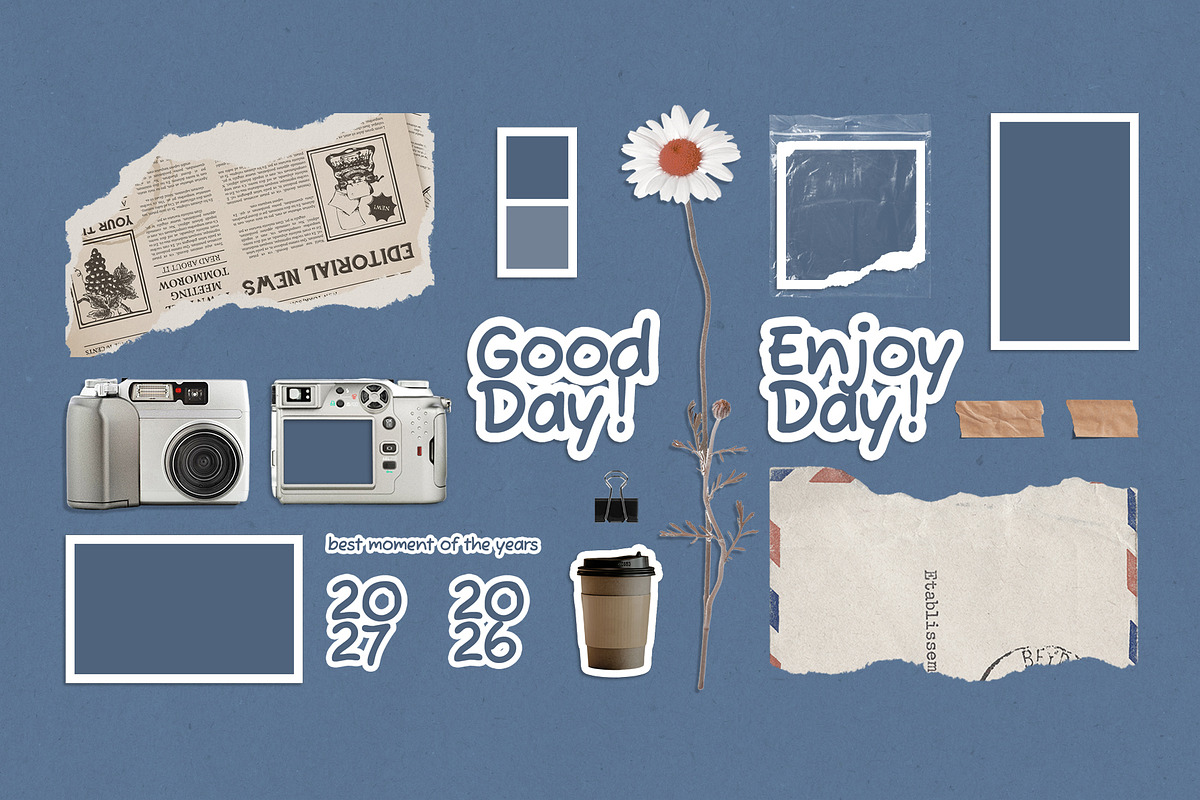 Scrapbook Layout & Element Set, an Object Graphic by Ghurafa Studio (Photo 3 of 3)