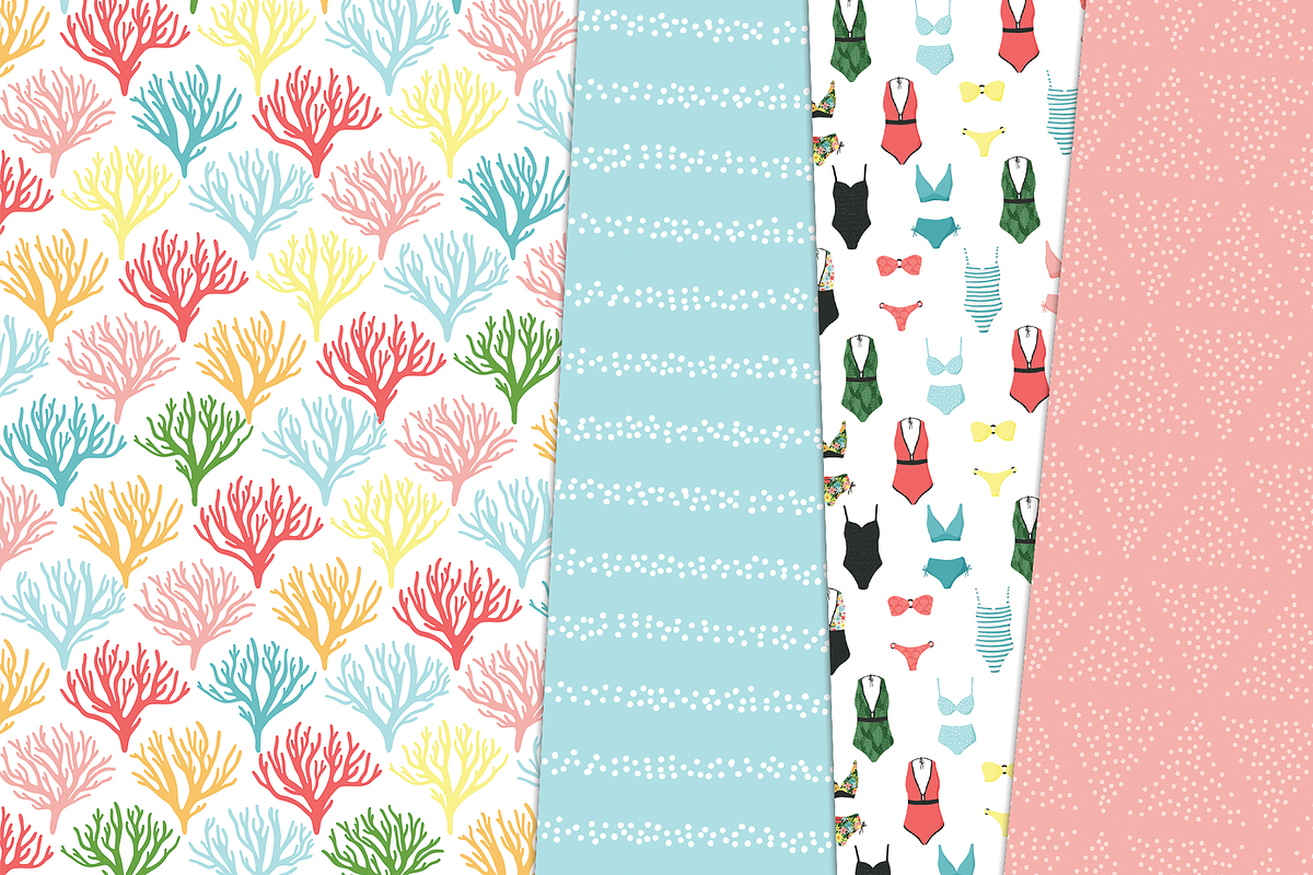 Summer Digital Paper Clipart Set, a Pattern Graphic by Paper Starr Studio (Photo 4 of 6)