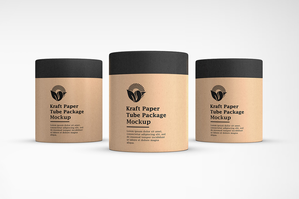 Kraft Cylindrical Tube Package Box, a Packaging Mockup by Ram Studio LLC (Photo 5 of 16)