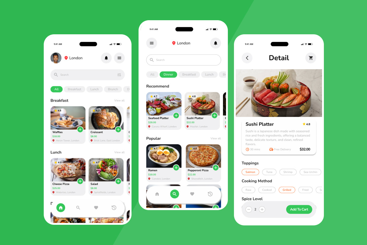 Delishio - Food Delivery App Design, an App Template by productype1 (Photo 4 of 5)