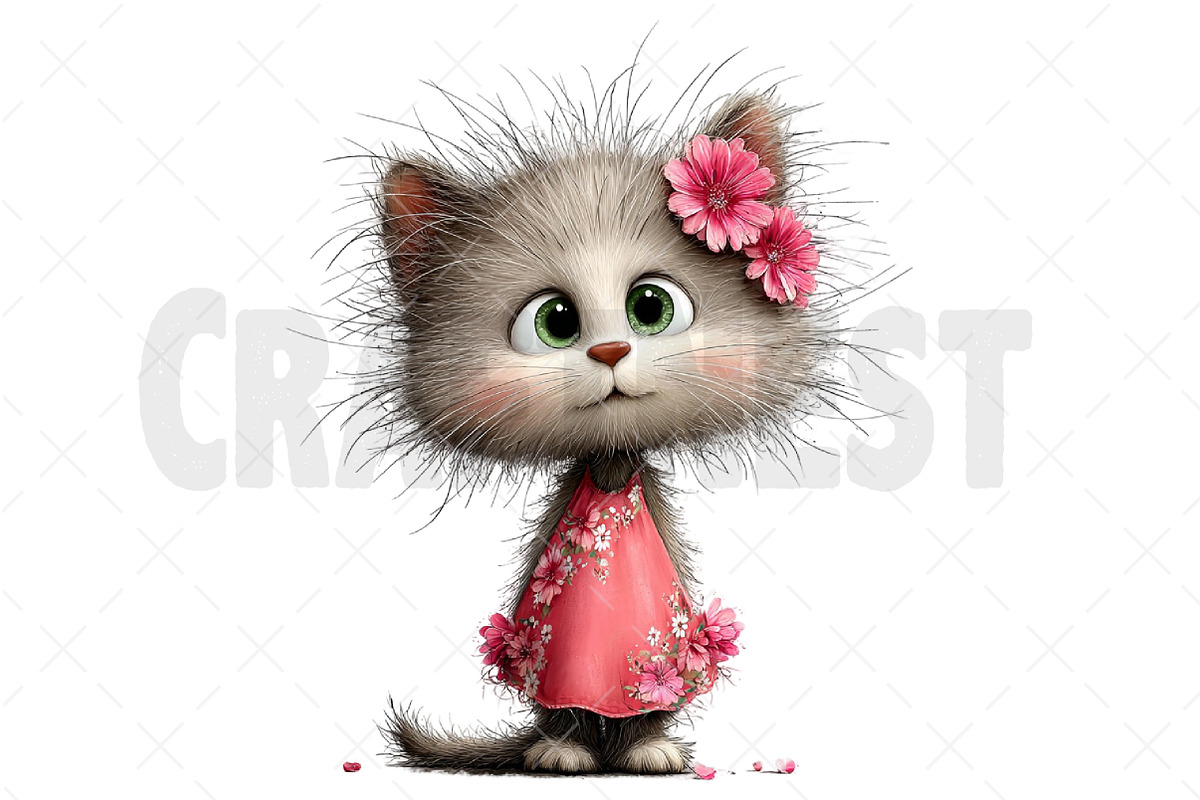 Whimsical Summer Cats Clipart, an Illustration by Craft Nest (Photo 12 of 12)