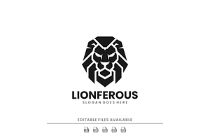 Bold Silhouette Lion Head Logo, a Branding & Logo Template by Artnivora.Std