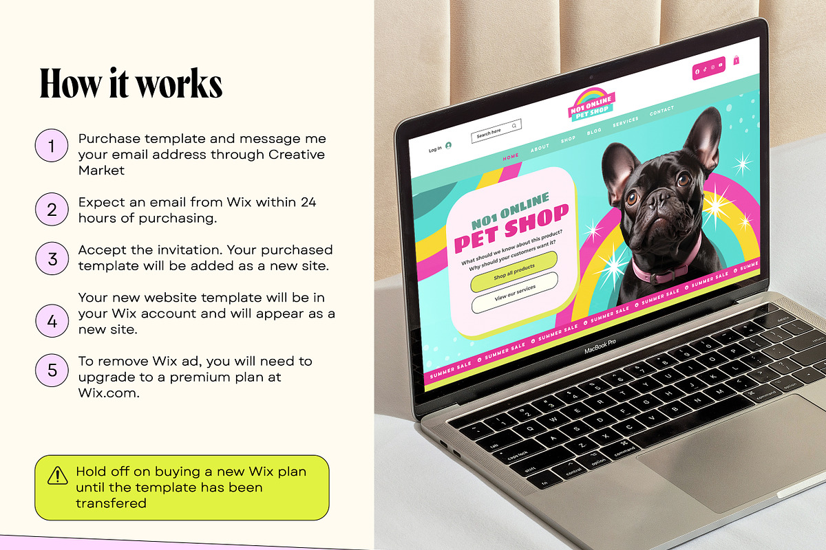 Wix Pet Shop Website Template, a Wix Template by Template Twist Shop (Photo 5 of 10)