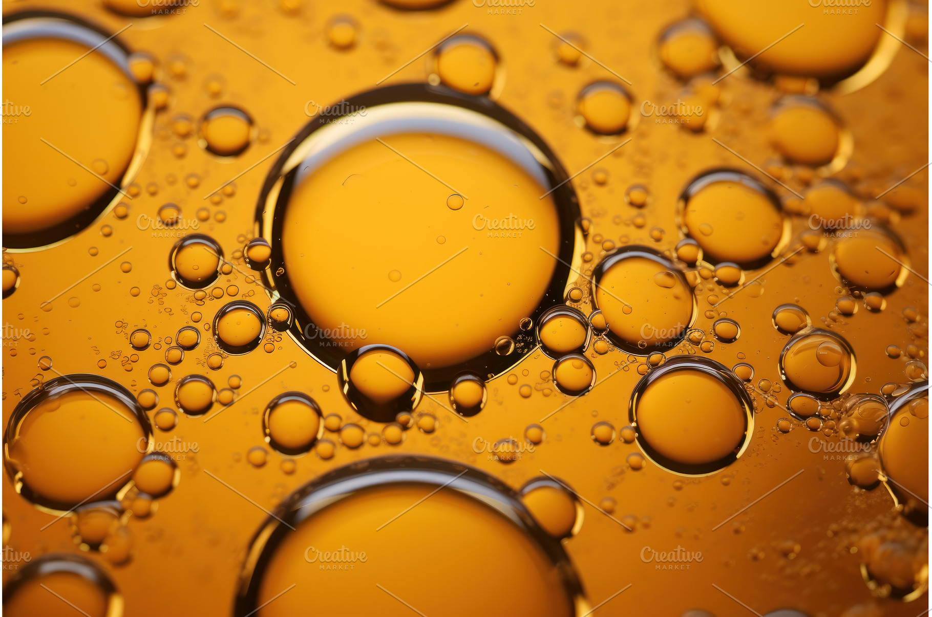 Oil bubbles yellow. Generate Ai, a Food & Drink Photo by Ylivdesign
