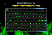 90+ Green Fire Overlay Effects, an Object Graphic by Mikel Blazgad (Thumbnail 7 of 10)