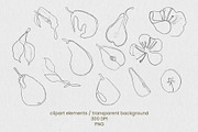 Pear Wine - Fruit Watercolor Clipart, a Decorative Illustration by foxsong (Thumbnail 6 of 16)