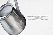 Watercolor Coffee Clipart, an Illustration by MilanaDesignShop (Thumbnail 4 of 4)