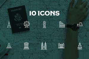 10 Location Icons & Insta Stories