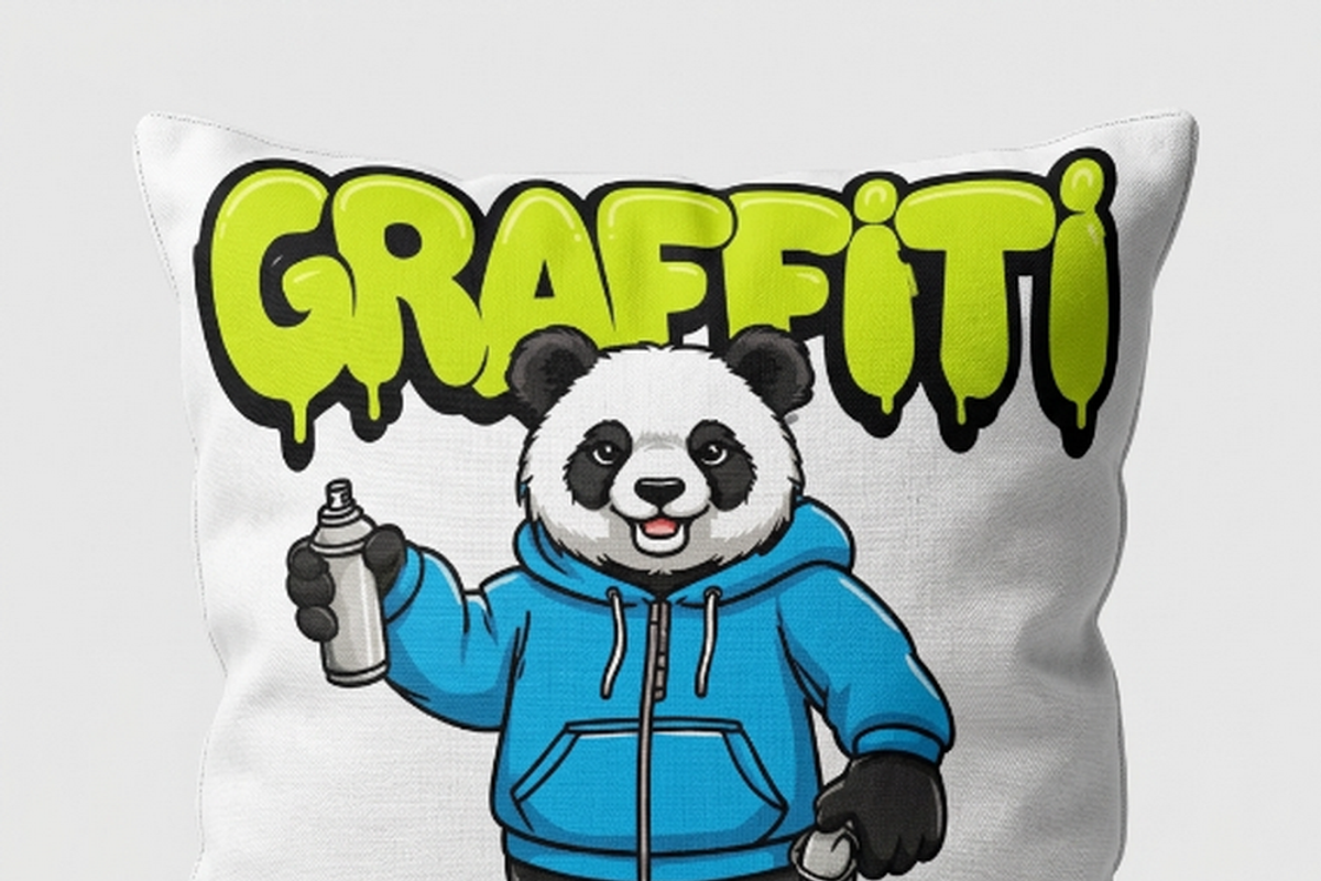 Graffiti Panda Spray Artist, a Shirt Mockup by Vector Stall (Photo 11 of 14)