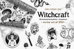 Witchcraft Vector Set Of 200