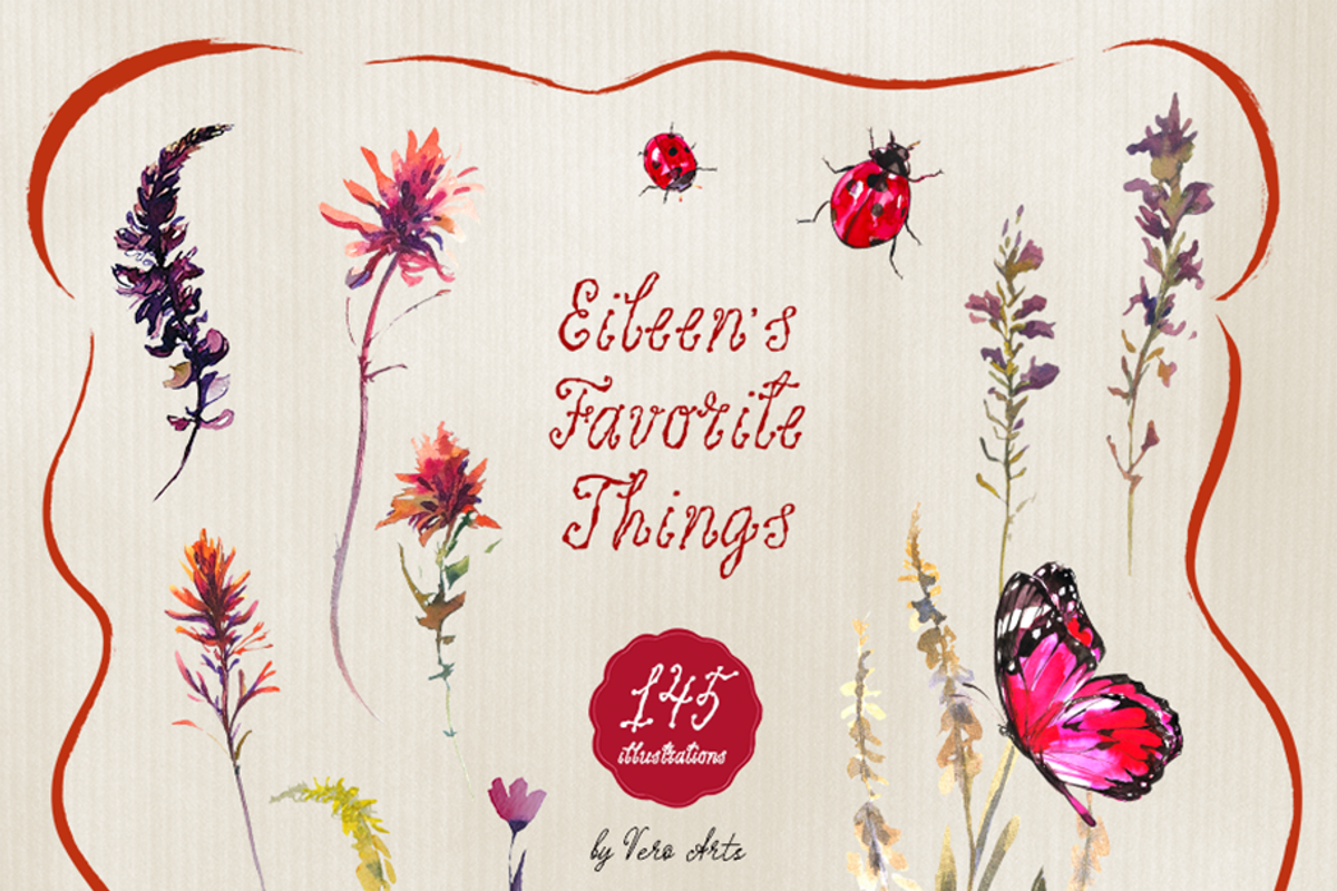 Wimsy illustrations, frames, pattern, an Object Illustration by Vero Arts (Photo 5 of 14)