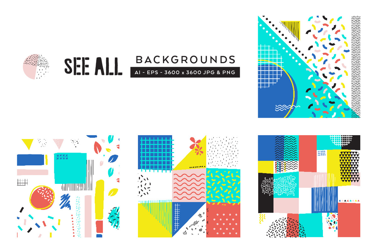 Summer Memphis Patterns + Templates, a Pattern Graphic by Anugraha Design (Photo 7 of 9)