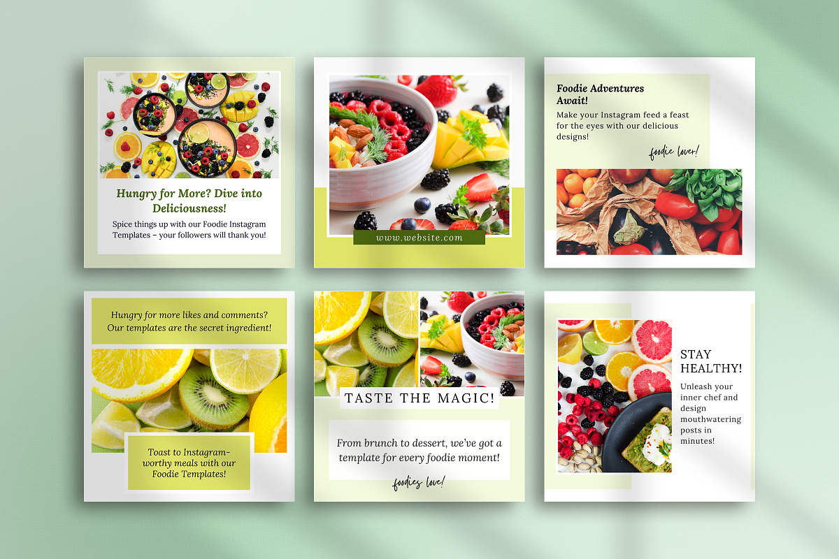 Foodie Instagram Post Canva Template, a Social Media Template by Snapybiz (Photo 6 of 10)
