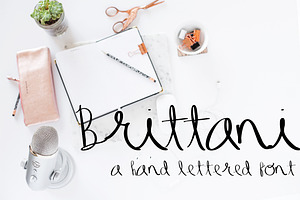 BRITTANI Hand Lettered Font