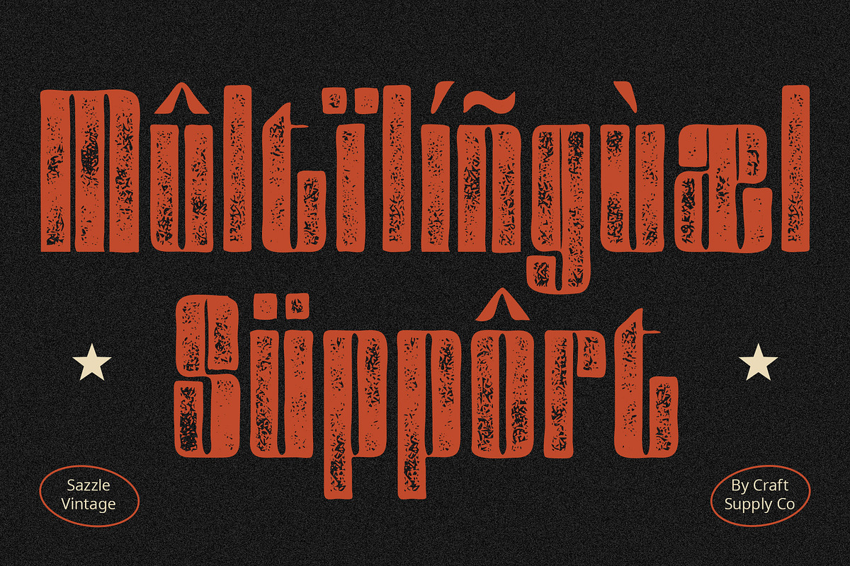 Sazzle Vintage, a Blackletter Font by Craft Supply Co. (Photo 5 of 8)