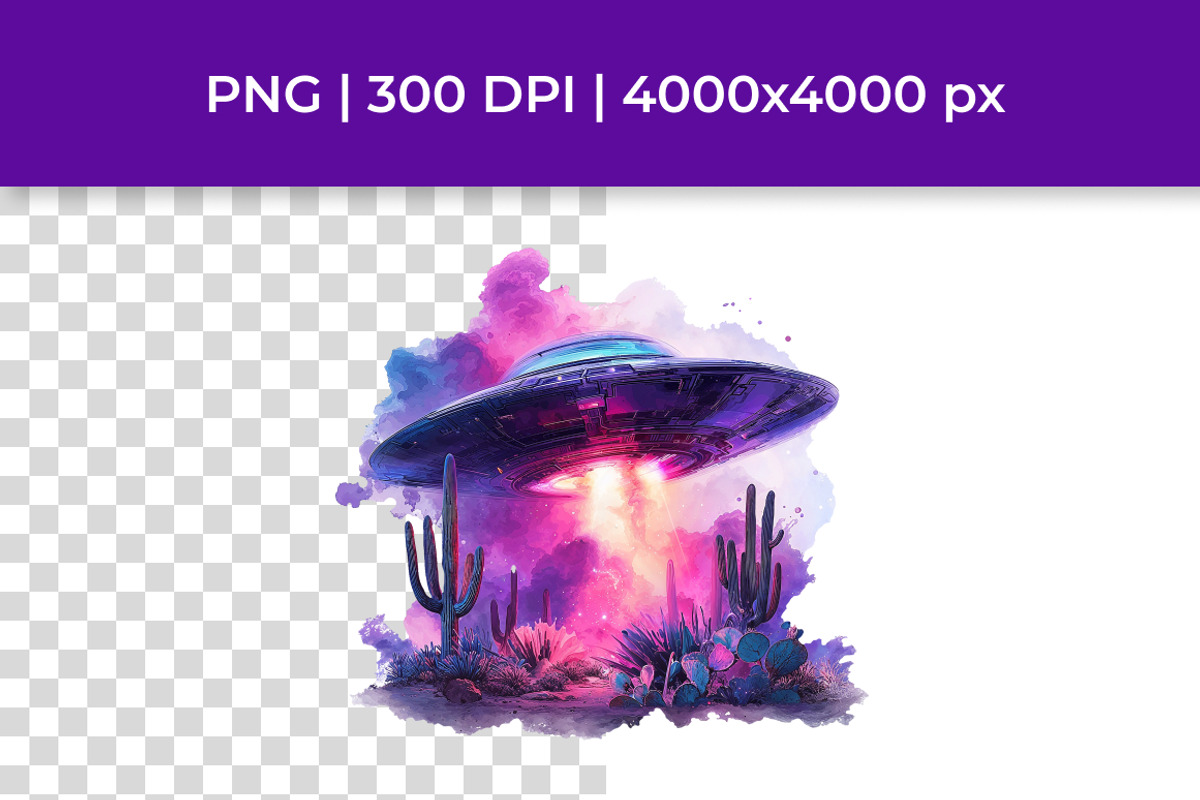 Neon Purple Space Clipart Set, a Technology Illustration by InkyQueenArt (Photo 2 of 5)