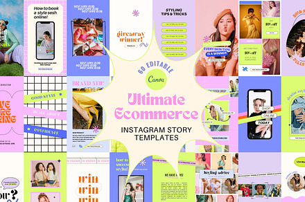 Ultimate Ecommerce Story Templates, a Social Media Template by HellYeahDesigns