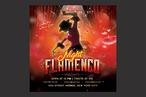 Flamenco Night Flyer, a Flyer Template by DSGraphicDesign