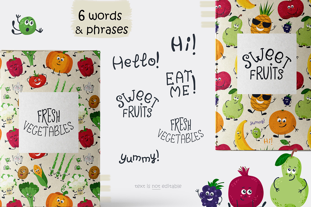 Funny fruits & vegetables, a Graphic by Nafanya (Photo 7 of 9)