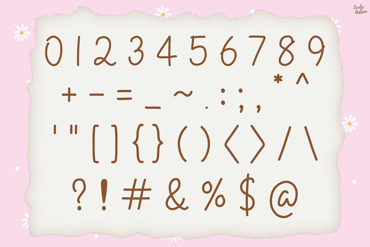 Daisydew | handwritten font, a Handwritten Font by LivelyAutumn11.11 (Photo 3 of 5)