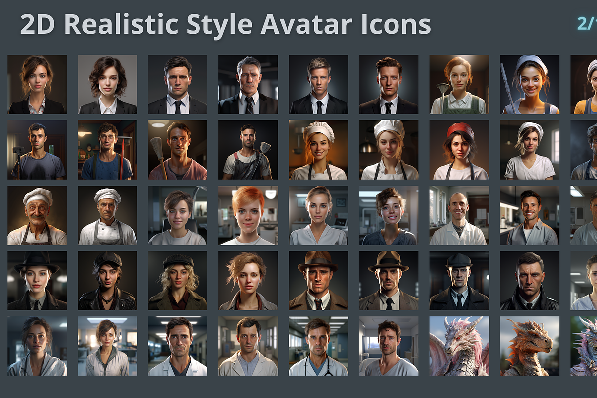2D Realistic Style, Character Avatar, a Person Illustration by ...