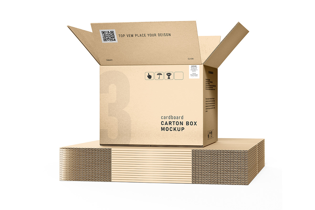 Carton Box Mockup Premium PSD Bundle, a Packaging Mockup by pixelmock (Photo 11 of 18)