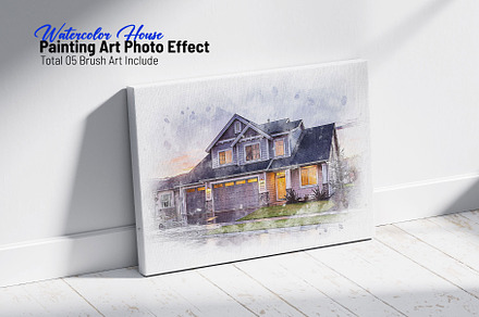 Watercolor House Painting Art Effect, an Action Add-On by MRI STUDIO