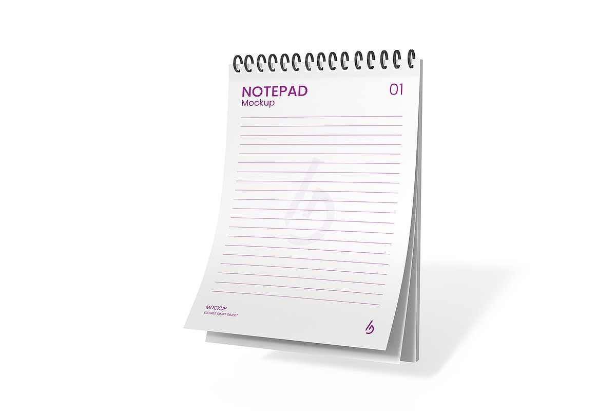 Spiral Ring Notepad Mockup PSD