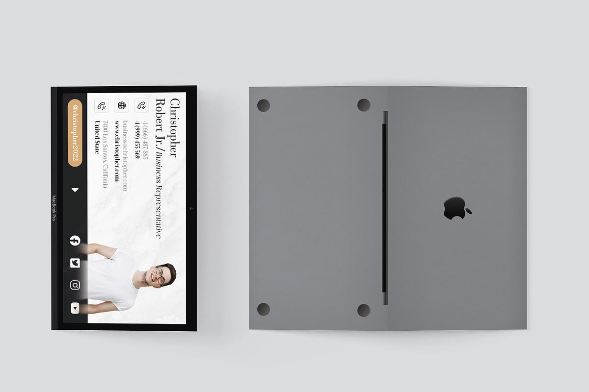 Folded Business Card Representative, a Business Card Template by TheFeture (Photo 2 of 5)