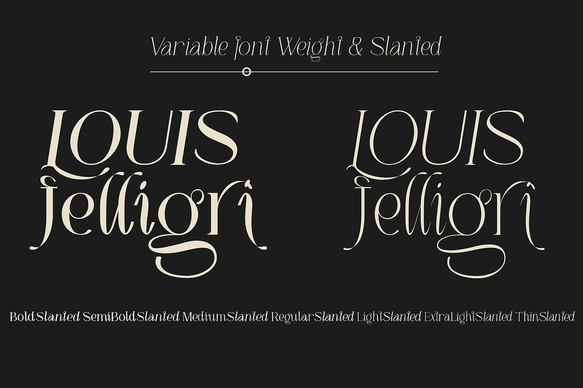 LOUIS felligri | Serif Display Font, a Serif Font by Jolicia Type (Photo 4 of 15)