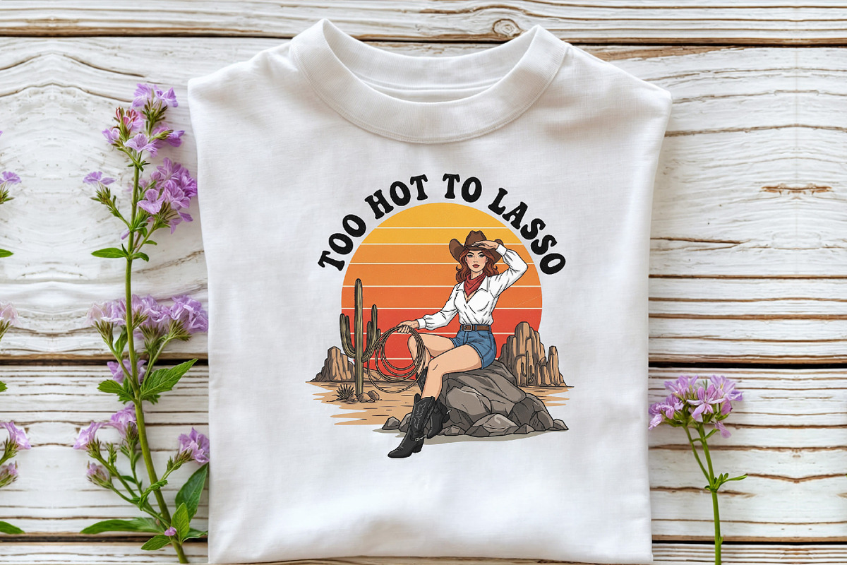 Too Hot To Lasso Cowgirl PNG, an Illustration by DreamCafeArt (Photo 5 of 7)