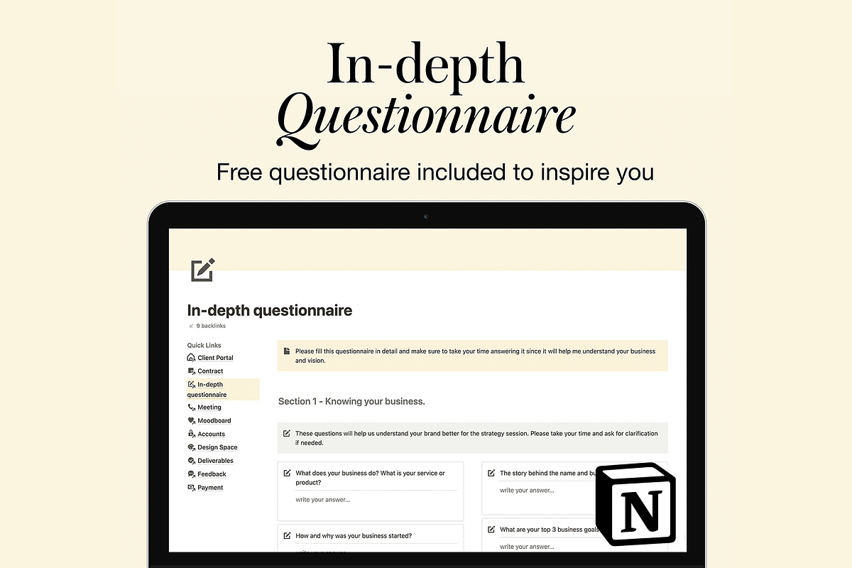 Notion Client Portal Project Tracker, a Branding & Logo Template by Maeven (Photo 5 of 10)